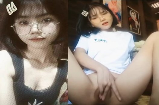 Cô gái tóc ngắn học sinh quyến rũ đáng yêu