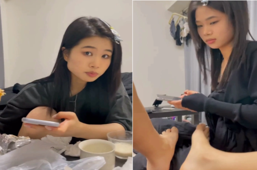 Đến nhà chơi thấy chim anh cười tươi
